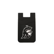 USC Trojans Black Tommy Head Dual Pocket Slim Silicone Phone Wallet